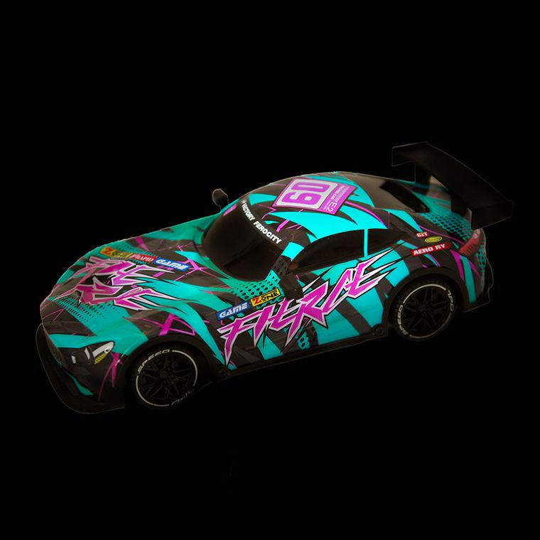 Wyścigówka, pojazd zdalnie sterowany ze światłem