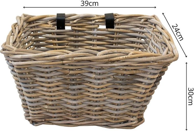 XQ Max, koszyk rowerowy, wiklinowy na przód, 39-30-24 cm