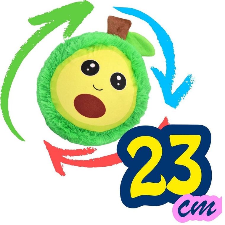 Xqmax, piłka pluszowa emoji, owoc, zielona, 23 cm