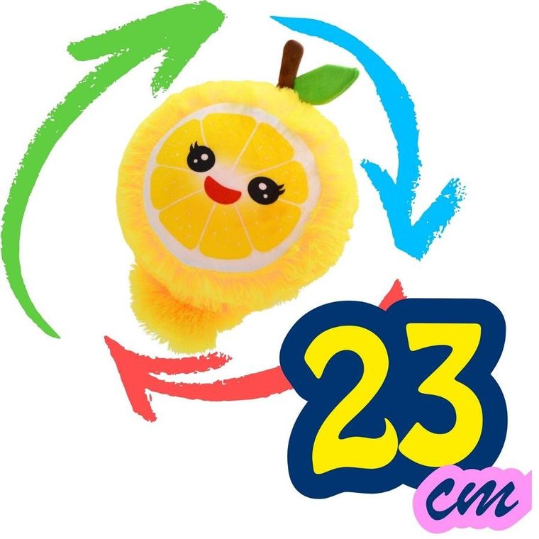 Xqmax, piłka pluszowa emoji, owoc, żółta, 23 cm
