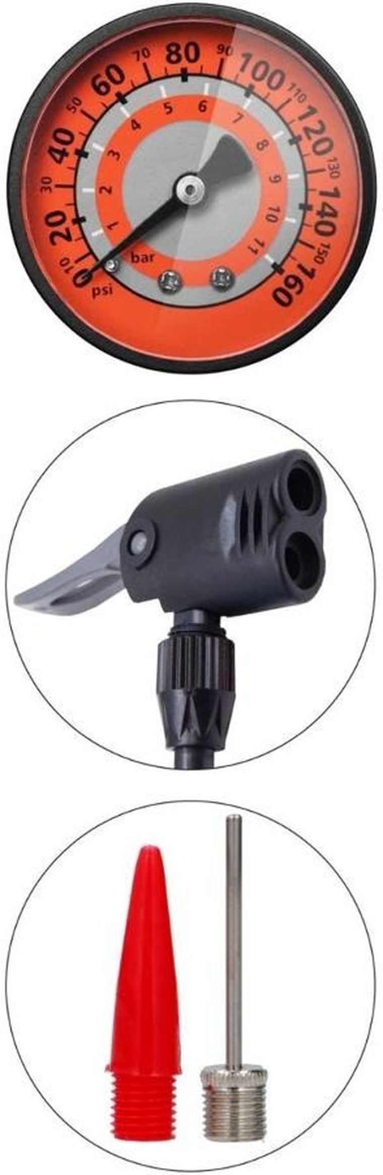 Xqmax Pro, pompka warsztatowo-rowerowa, 160psi (11 bar) z manometrem