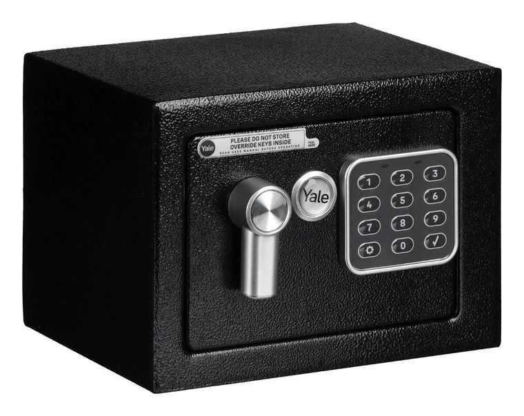 Yale, Mini Electronic Safe Black, sejf podstawowy, mini, czarny