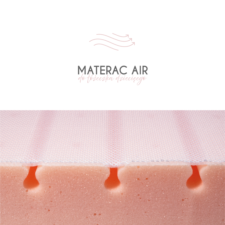 Yoonco, Air, materac do łóżeczka dziecięcego, 120-60 cm