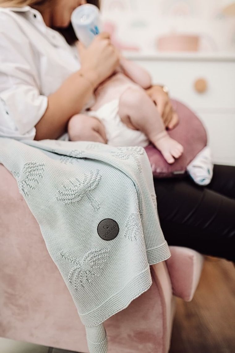 Yoonco, Dmuchawce, kocyk bambusowy, szary, 80-100 cm