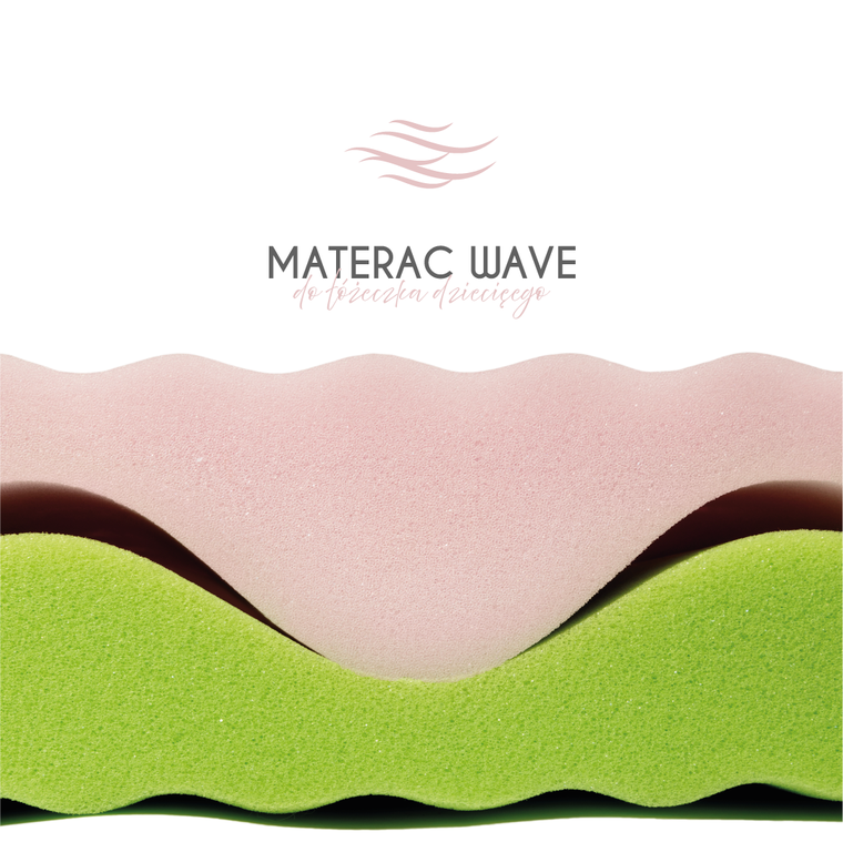 Yoonco, Wave, materac do łóżeczka dziecięcego, 120-60 cm