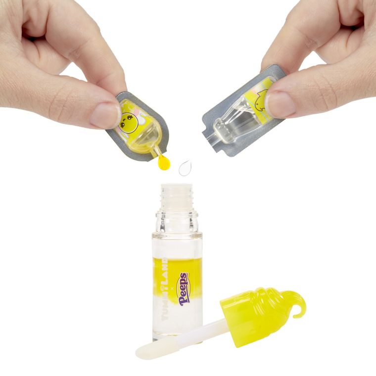 Yummiland, PEEPS®, Lip Gloss Doll, Goldie Mallows, mini laleczka + błyszczyk DIY do ust