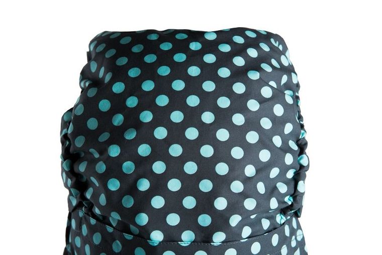 Zaffiro, Care, nosidełko dla niemowląt, szaro-turkusowe groszki