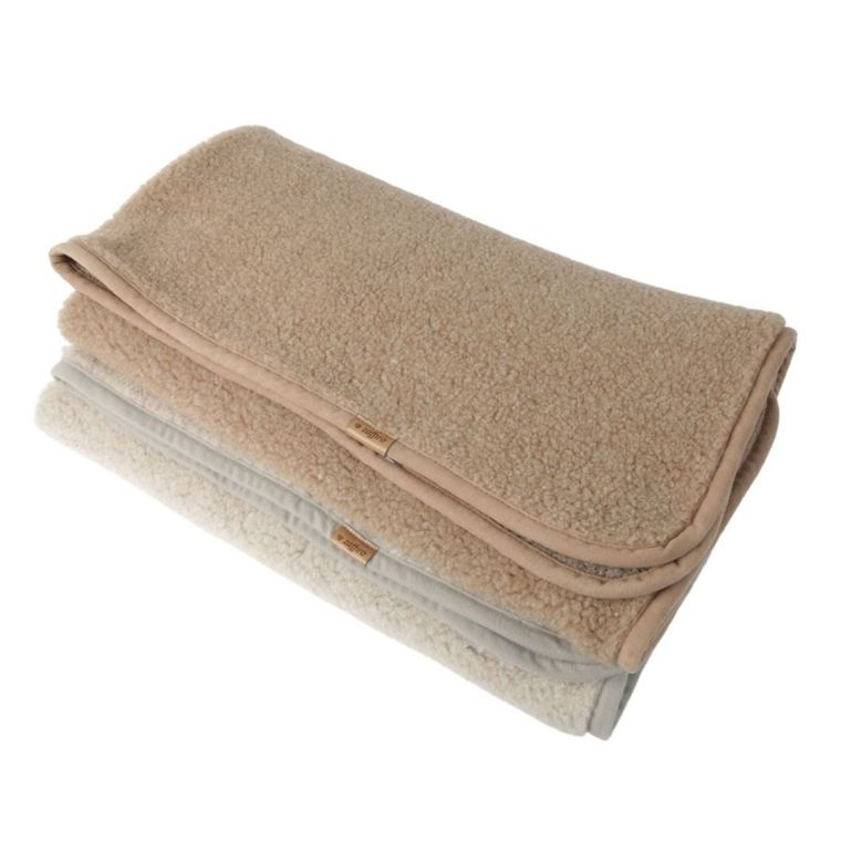 Zaffiro, Nevada, koc wełniany, 75-100 cm, beige