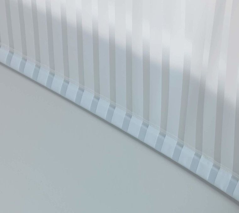 Zasłona prysznicowa, Blind, biała z paskami, 132-240 cm