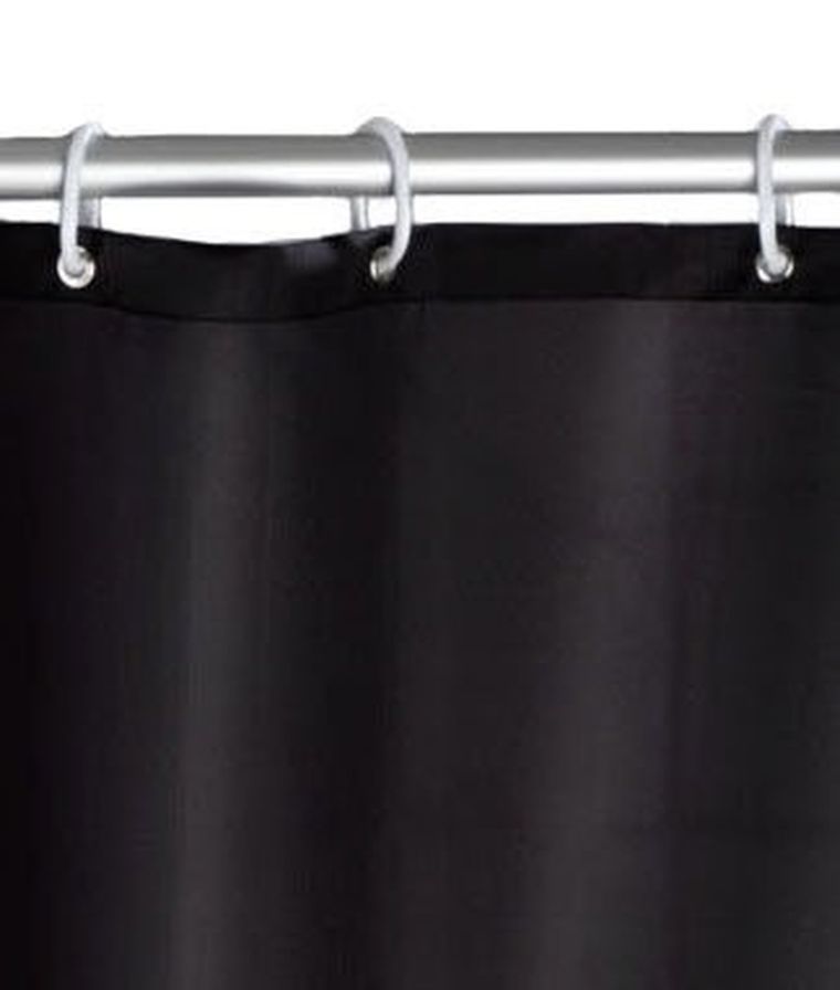 Zasłona prysznicowa, czarny, 180-200 cm
