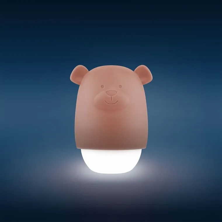 Zazu, Benny, lampka nocna dla dzieci do kontaktu, brown