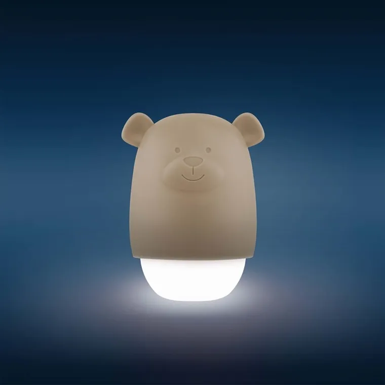 Zazu, Benny, lampka nocna dla dzieci do kontaktu, taupe
