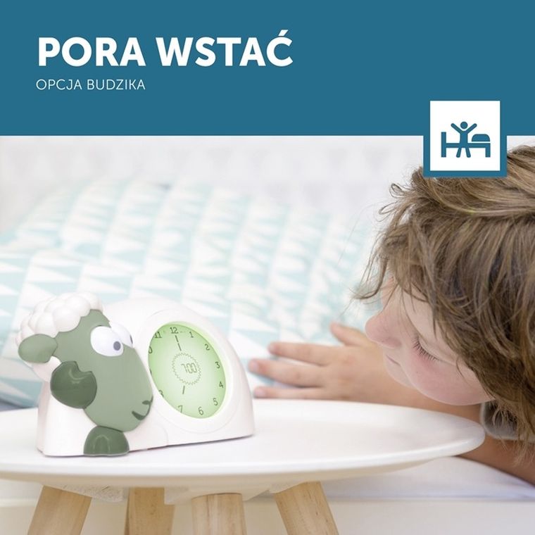 Zazu, Owca Sam, trener snu, zegarek z budzikiem, sage