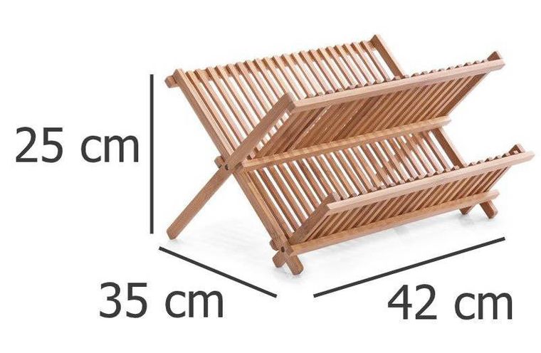 Zeller, bambusowa suszarka do naczyń, 2 poziomy