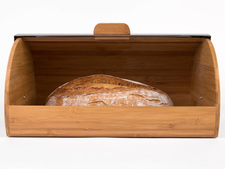 Zeller, bambusowy chlebak z metalową pokrywą