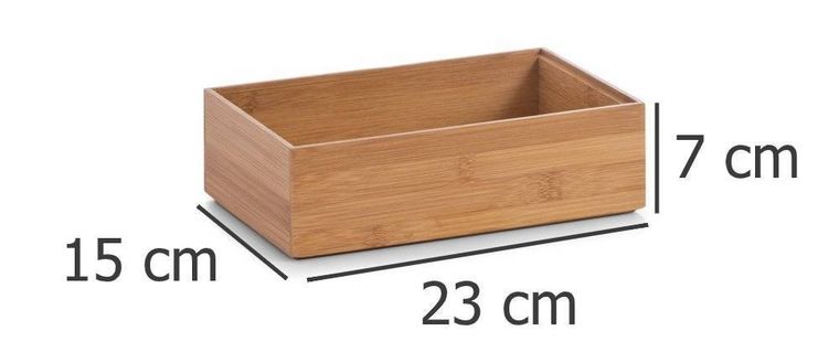 Zeller, bambusowy pojemnik do przechowywania, 23-15-7 cm