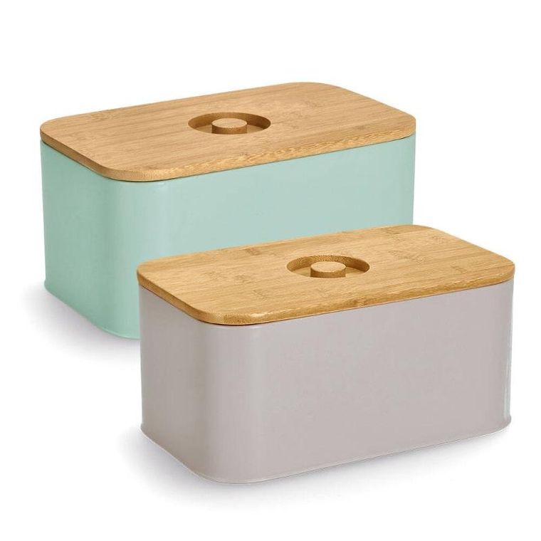 Zeller, chlebak puszka z bambusową pokrywką, 30-18-13 cm