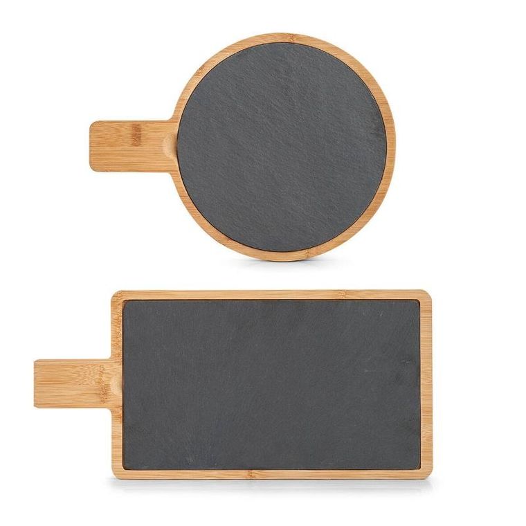 Zeller, deska do serwowania łupkowa, z bambusowym uchwytem, 40-19 cm