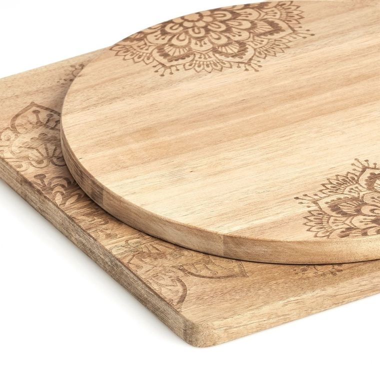 Zeller, deska kuchenna okrągła, Ø 27 cm, drewno akacjowe