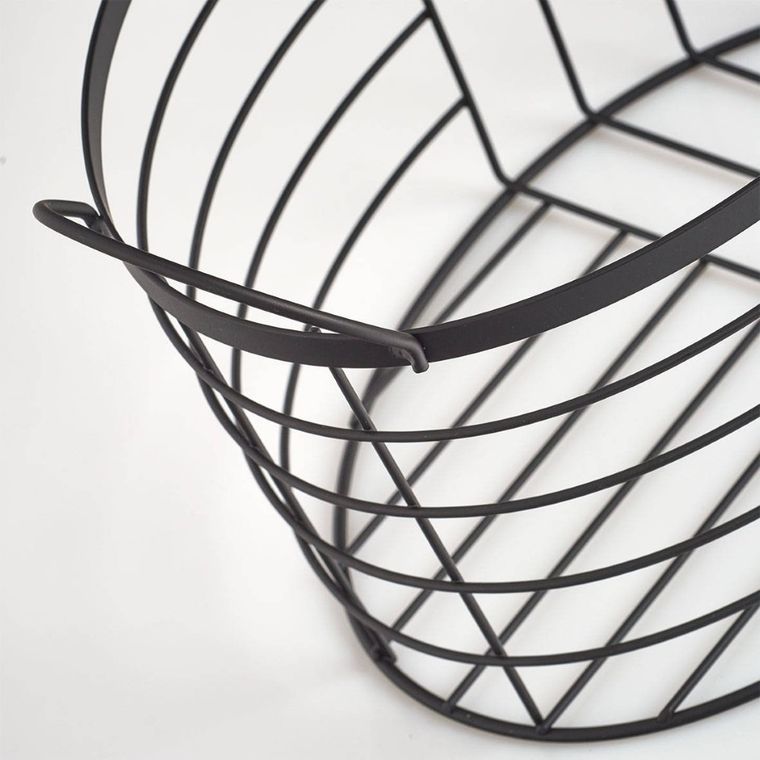 Zeller, koszyk metalowy, czarny, 35-23,5-23 cm