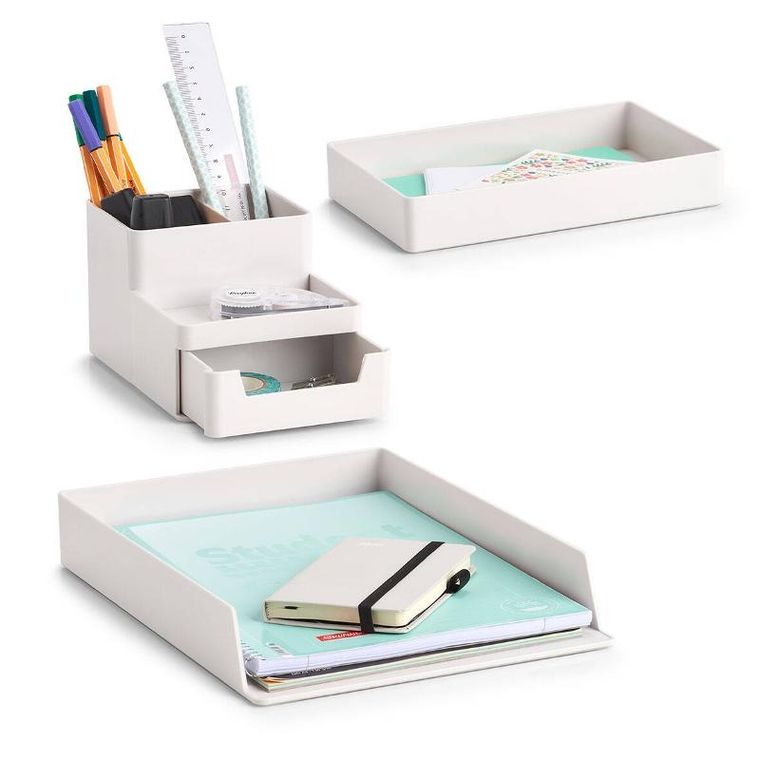 Zeller, organizer na biurko, z plastiku, 11.2-15.5-9.5 cm