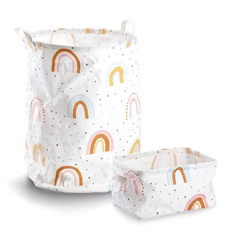 Zeller, płócienny kosz z uchwytami, 38-48 cm