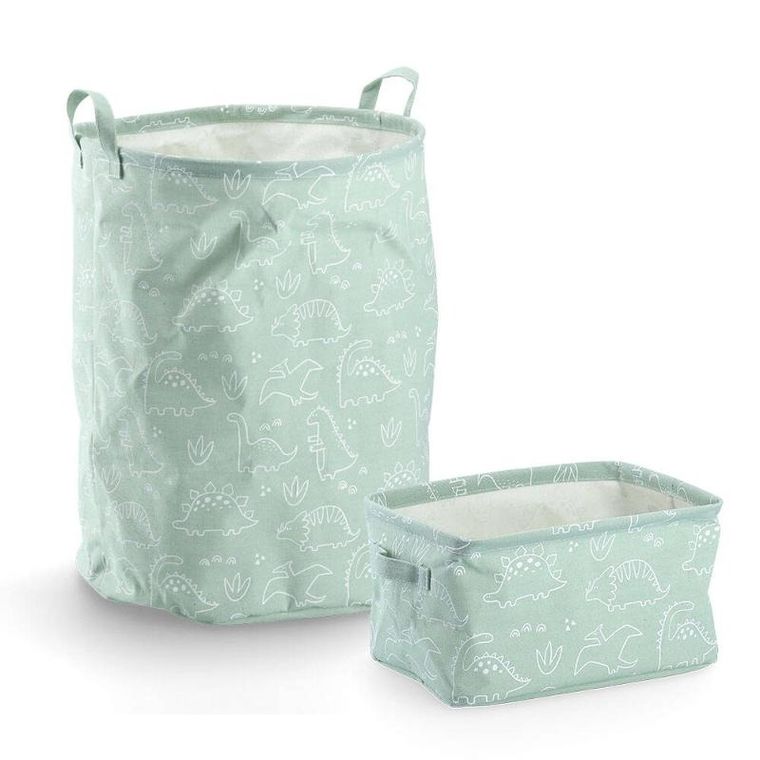 ZELLER, Płócienny kosz z uchwytami, Ø38 x 48 cm