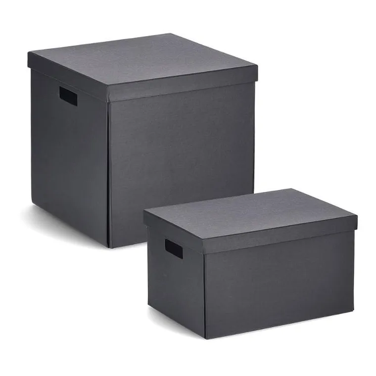 Zeller, pojemnik do przechowywania z pokrywką, karton z recyklingu, 33,5-33-32 cm