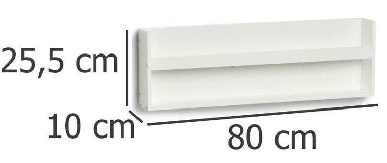 Zeller, półka kuchenna na przybory, ścienna, 80-10-25,5 cm