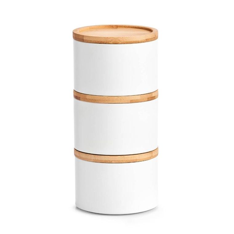 Zeller, puszka z pokrywką z bambusa, ø 13-10 cm