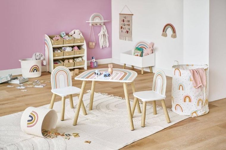 Zeller, skrzynia na zabawki, Rainbow, mdf + sosna