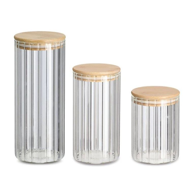 Zeller, słoik z bambusową pokrywką, Grooves, 800 ml