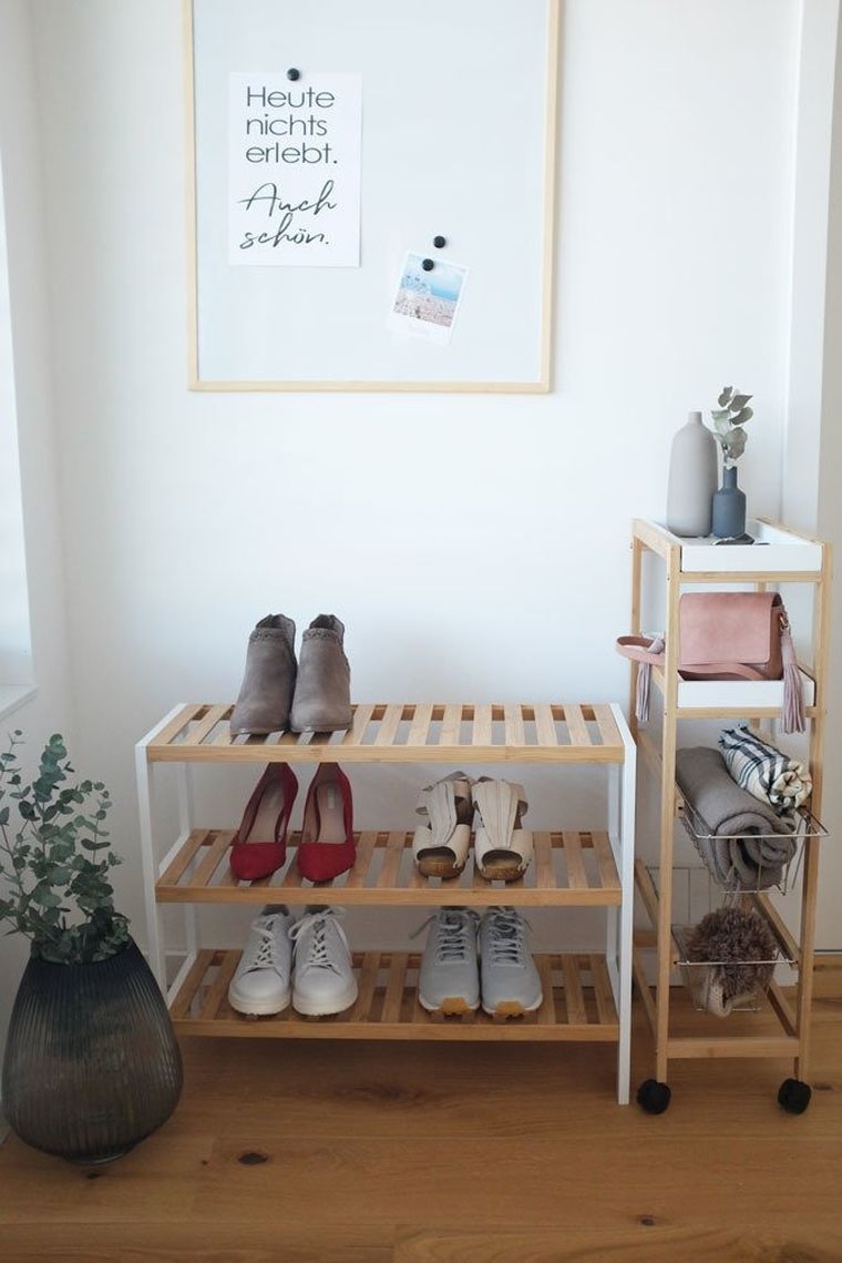 Zeller, szafka na buty, odkryty stojak z włókna bambusowego