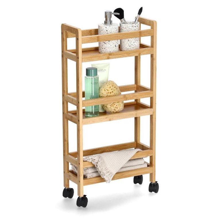 Zeller, wąska półka łazienkowa, 36-15-74 cm