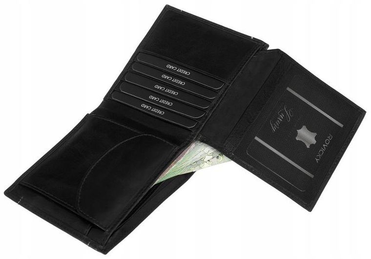 Zestaw: Portfel, Etui na karty, Brelok, czarny, skórzany, Cavaldi