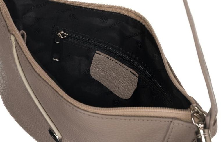 Zestaw: Torebka skórzana, Portfel, beżowy, Peterson