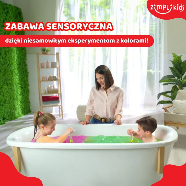 Zimpli Kids, Baff Bomb Magic Brush, kule do kąpieli z pędzlem, 4 szt.