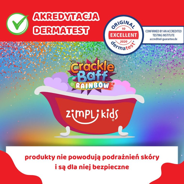 Zimpli Kids, Crackle Baff Colours, strzelający proszek do kąpieli, 3 kolory