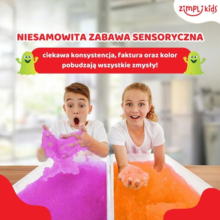 Zimpli Kids, Gelli Worlds Dino Pack, zestaw do tworzenia gelli z figurkami i tacą