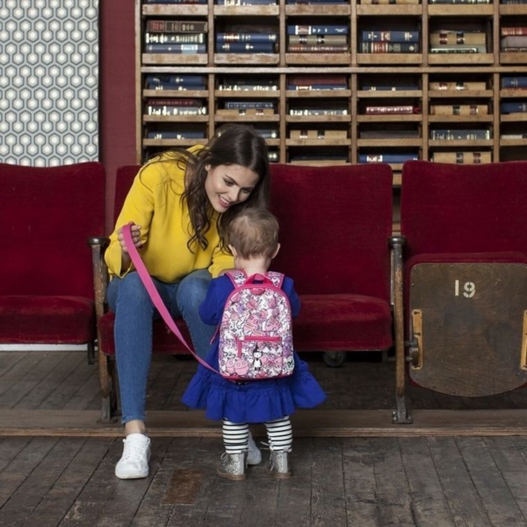 Zip & Zoe, Robot Pink, plecak dla przedszkolaka ze smyczą