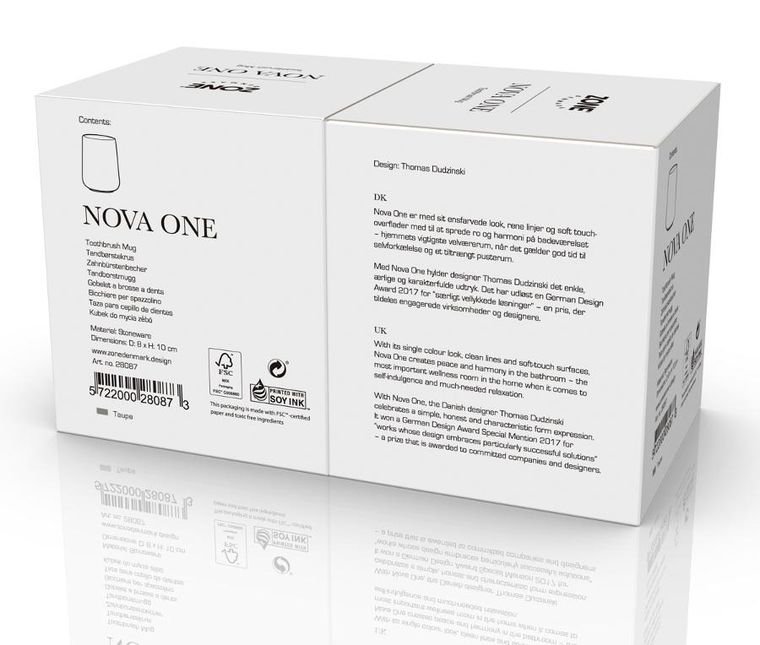 Zone Denmark, kubek na szczoteczki do zębów, Nova One Taupe