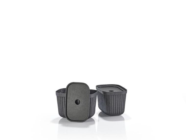 Zone Denmark, Pulp, pudełka do przechowywania, black, 15-23-15 cm, 2 szt.