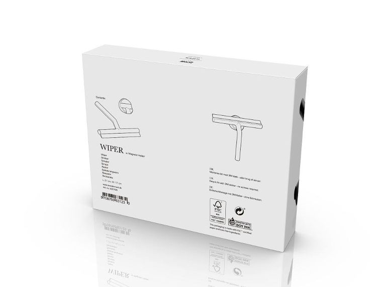 Zone Denmark, ściągaczka łazienkowa z uchwytem, black