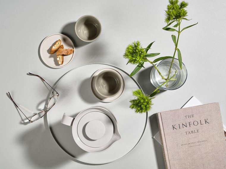 Zone Denmark, taca do serwowania, okrągła, 35 cm, Singles Warm grey