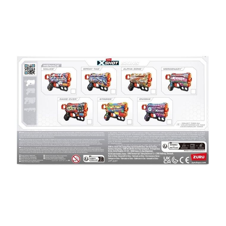 Zuru, X-Shot, Skins Menace, Malice, wyrzutnia, 8 strzałek