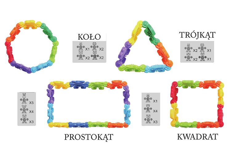 Zwierzaki, klocki, 34 elementy
