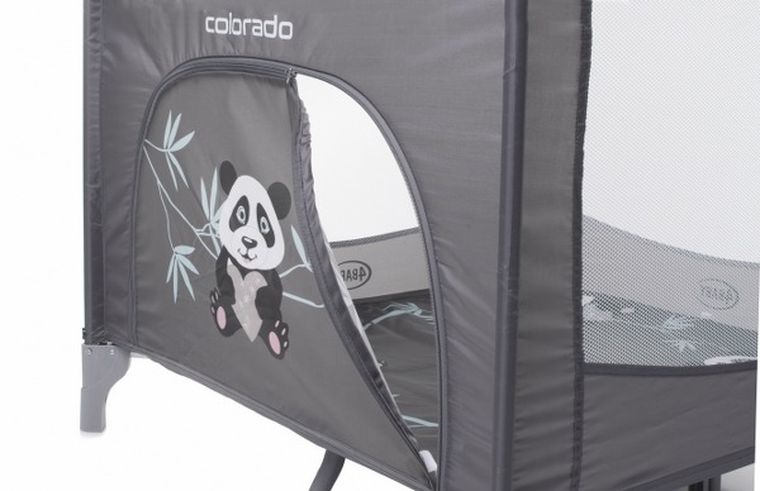 4Baby, Colorado, łóżeczko turystyczne, kojec, Grey