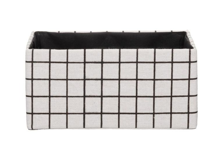 4living, tekstylne organizery w kratkę, 3 szt.