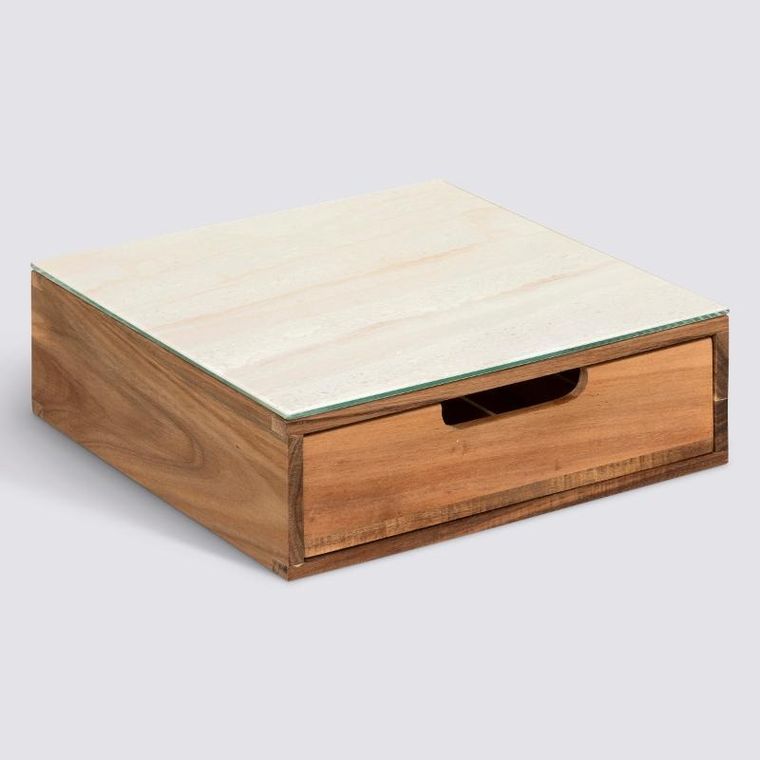 5five Simply Smart, Natu, pojemnik na kapsułki do kawy, drewno akacji