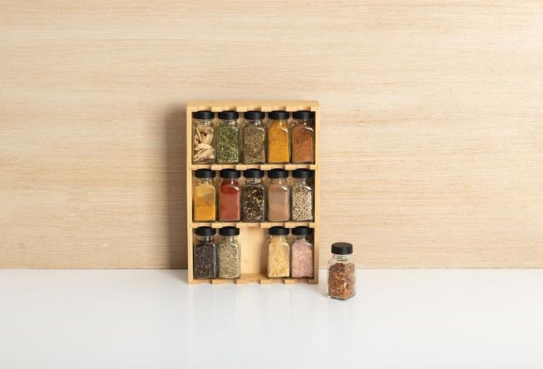 5five Simply Smart, organizer na przyprawy do szuflady lub na blat, 15 słoików